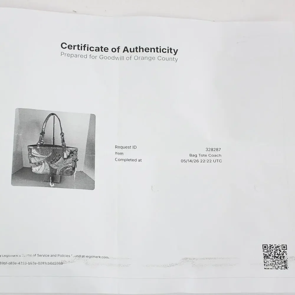 Coach Vintage Gold Metallic Patchwork Tote Bag
